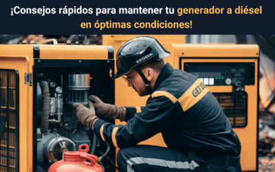 ¡Consejos rápidos para mantener tu generador a diésel en óptimas condiciones!