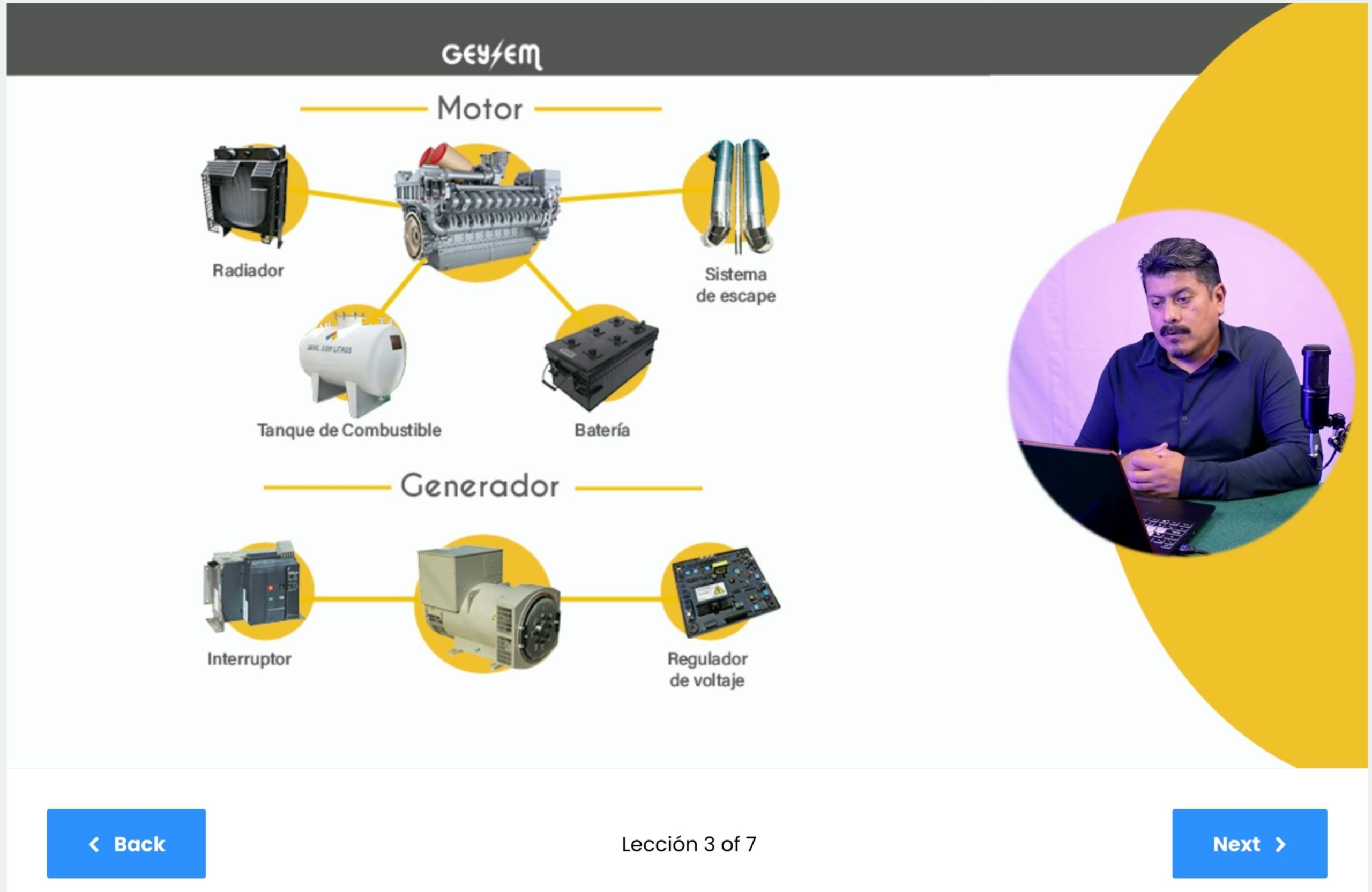Clase de mantenimiento de grupos electrógenos